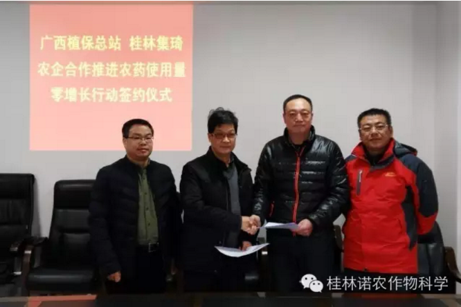 廣西植?？傉九c桂林集琦簽訂農藥零增長合作協(xié)議