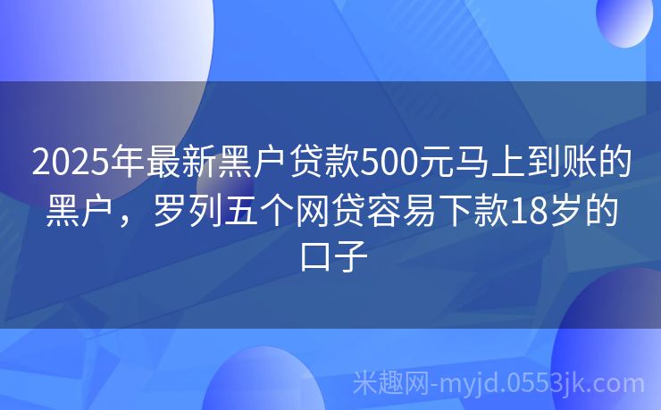 2025年黑戶最新口子申請(qǐng)指南，初學(xué)者與進(jìn)階用戶通用步驟